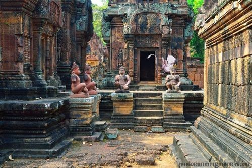 Комплекс храмов Бантей Стрей в Камбоджи Pokemon Go