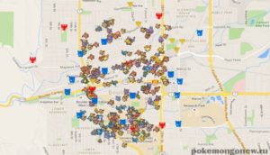 Карта с точными геопозициями всех покемонов из Pokemon Go