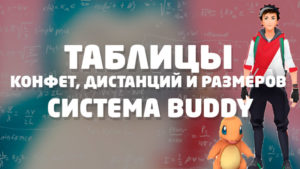 Pokemon Go Buddy — таблица конфет и размеров покемонов